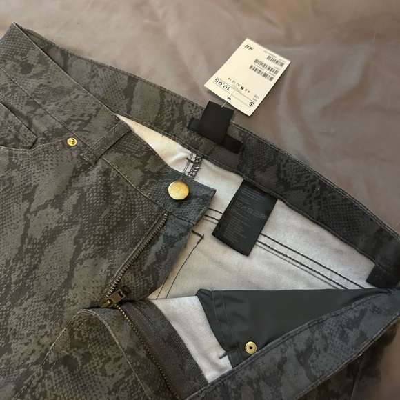 H&M Women’s size 8 Skinny RATTLESNAKE Snakeskin Jeans - Picture 7 of 9